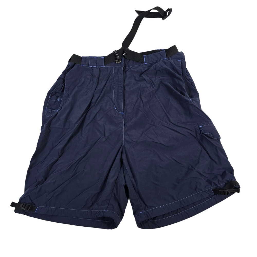 Exofficio Womens Navy Blue Cargo Shorts with Belt Size L 14 16 Outdoor Hiking